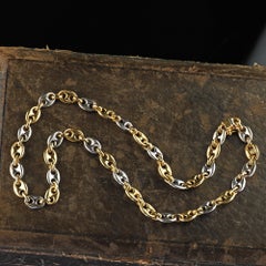 Collar vintage de segunda mano de Carl Bucherer, modelo «Mariner Link», en oro de 18 quilates bicolor - 16 pulgadas