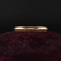 Antique Art Deco 14K Yellow Gold Classic Milgran Wedding Band Ring - Size 5