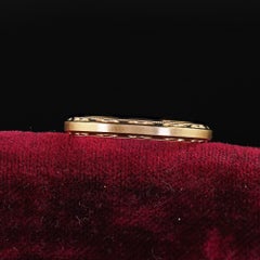 Antique Art Deco 14K Yellow Gold Engraved Wedding Band Ring - Size 5