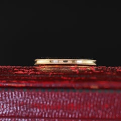 Antique Art Deco 14K Yellow Gold Milgrain Wedding Band Ring - Size 5