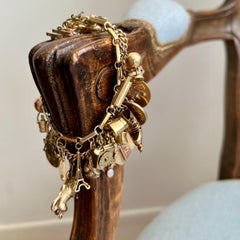 Vintage Snow Skier and 14 Karat Gold Charm Pendant