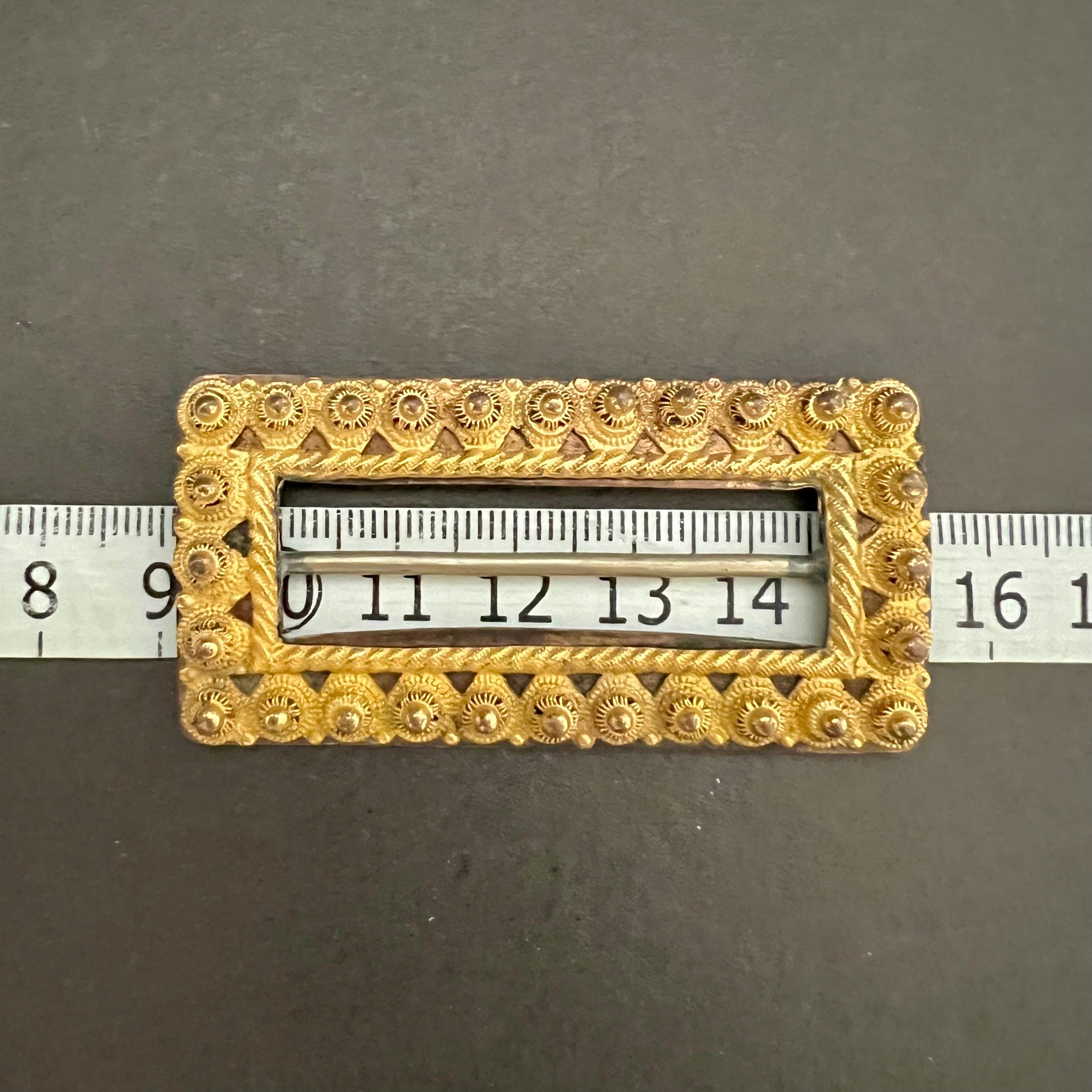 Antique 10K Yellow Gold Belt Buckle, Netherlands For Sale 1