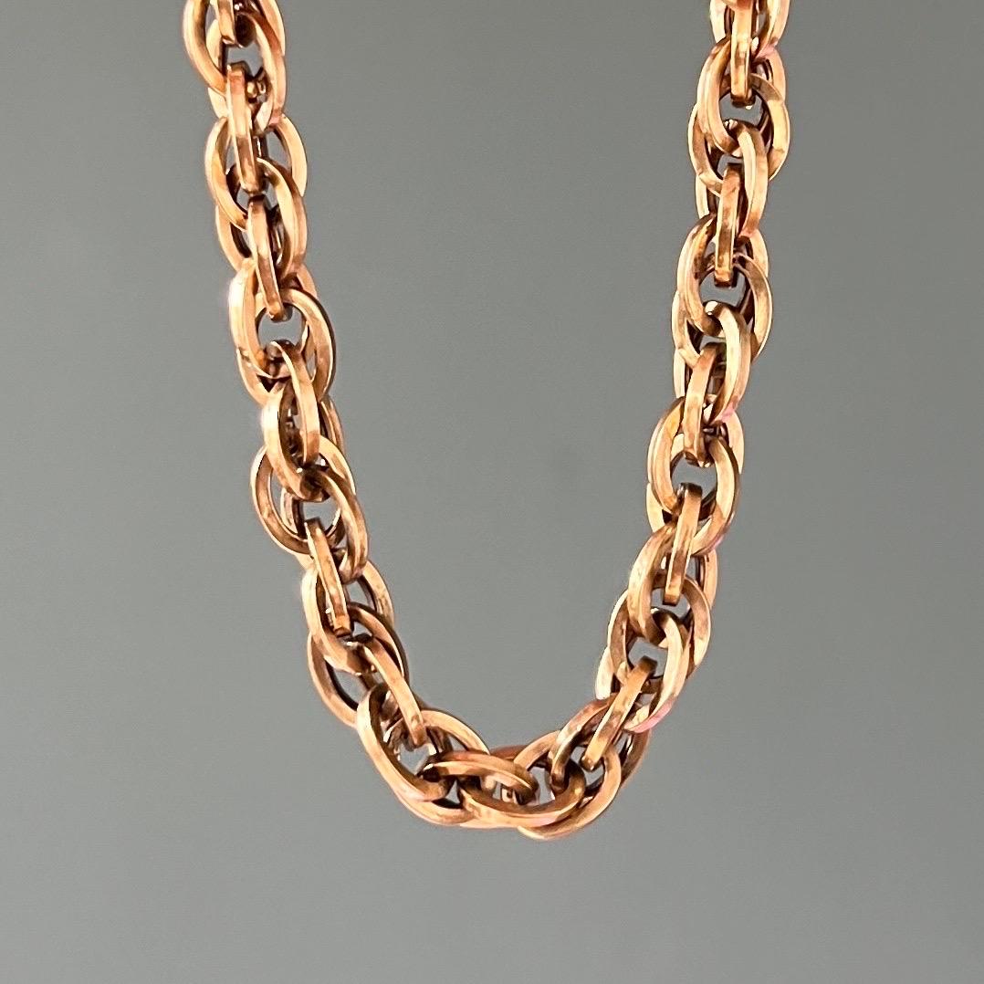 Vintage Italian 18K Gold Double Chain Link Bracelet Bon état - En vente à Rotterdam, NL