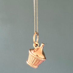 Vintage 18K Gold Italian Wine Bottle Charm Pendant