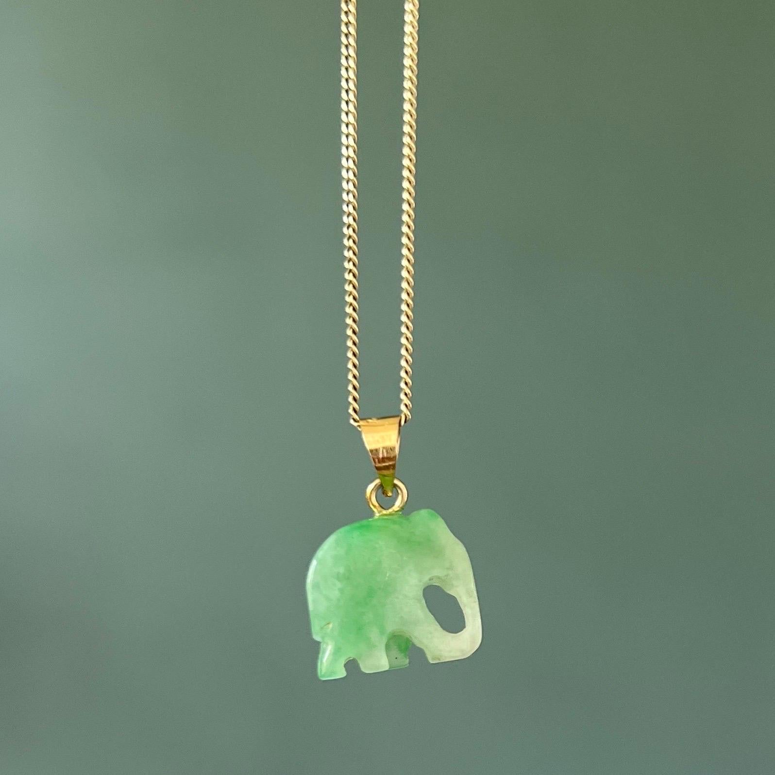 jade elephant charm