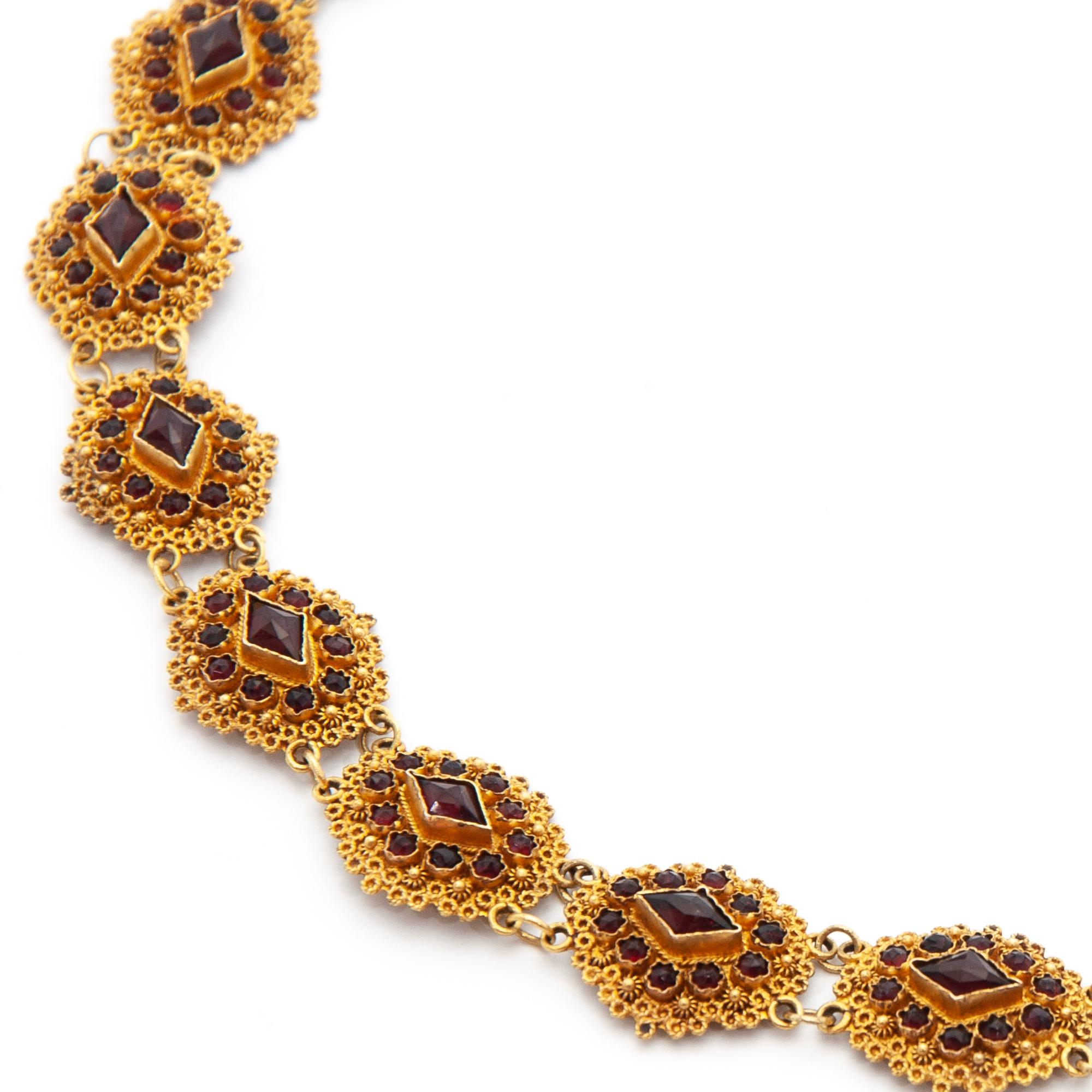 antique victorian garnet necklace