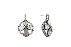 Slice Diamond Gold Earrings