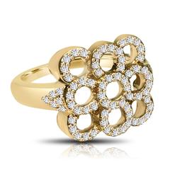 Diamond Gold "Circle" Ring