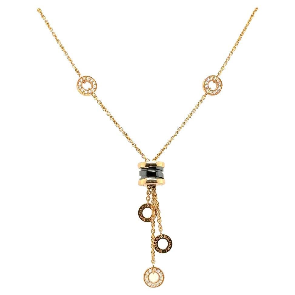 Bvlgari 'B.Zero1' Halskette aus Keramik und Diamanten im Angebot