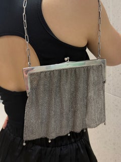 Antique George Stockwell Late Edwardian Sterling Silver Mesh Purse.