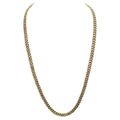 2.05 Carats Natural Diamond Cuban Link Chain Necklace 10K Yellow Gold