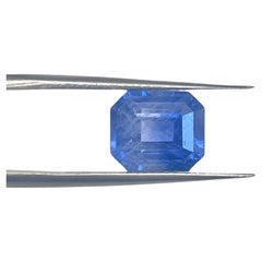 GIA 5.65 Carat Natural Blue Radiant Cut Sapphire