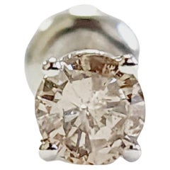 0,36 Karat natürlicher Diamant Runder Diamant-Ohrstecker aus Weißgold 14 Karat