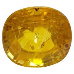 Zaffiro giallo taglio cuscino naturale da 6,66 carati