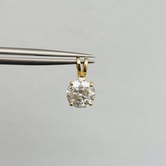 OFFERTA DEL MESE, ciondolo con diamante rotondo naturale da 2,30 carati in oro giallo 14K
