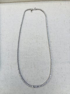 AUSVERKAUF, 6,05 ct runder Naturdiamant, RIVIERA, 14 Karat Weißgold, 17''