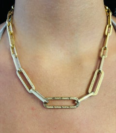 SOLDE D'EXCEPTION « GOLD », collier à clip en or jaune italien 14 carats, style filigrané