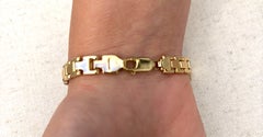 LUXURY COLLECTION, Armband aus 14-karätigem Gelbgold eines italienischen Designers, 7"