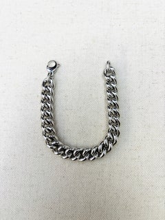 GOLD BLOWOUT SALE- NO OFFER, 14K white Italian Cuban gold link Bracelet 7"