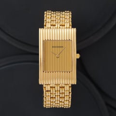 Vintage Boucheron 18 Karat Yellow Gold Large Dial Reflet Watch