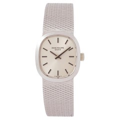 Vintage Patek Philippe Ellipse Model 4132 18 Karat White Gold