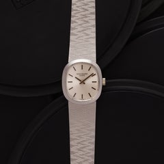 Vintage Patek Philippe Ellipse Model 4132 18 Karat White Gold
