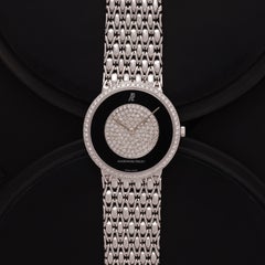 Vintage Audemars Piguet Dress 18 Karat White Gold Diamonds and Onyx Watch