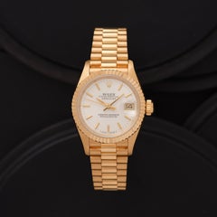 Vintage 1990 Rolex DateJust Model 69178 18 Karat Yellow Gold Automatic 26mm