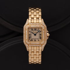 Vintage Cartier Paris Panthère, Modell WF3072B9, aus 18-karätigem Gelbgold mit Diamanten