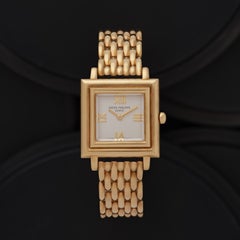 Montre vintage Patek Philippe Gondolo 4866/1J en or jaune 18 carats à quartz