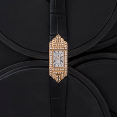 Vintage Audemars Piguet Charleston 18 Karat Yellow Gold Diamonds Watch