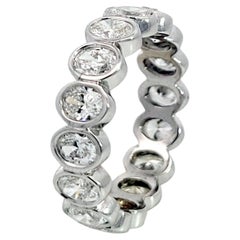 18k Gold Bezel Set Diamonds Eternity Ring