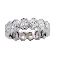 18k Gold Bezel Set Diamonds Eternity Ring