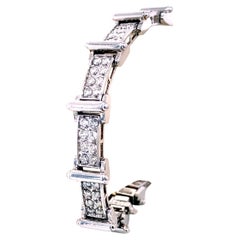 Sebastian Bernard 3.10 Carat Pave Set Diamond Platinum Bracelet