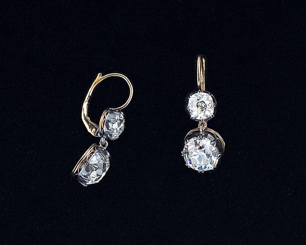 two stone earrings