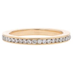 Alliance en or jaune avec diamant - 14k Round .44ctw Stack Ring Sz 4 1/2