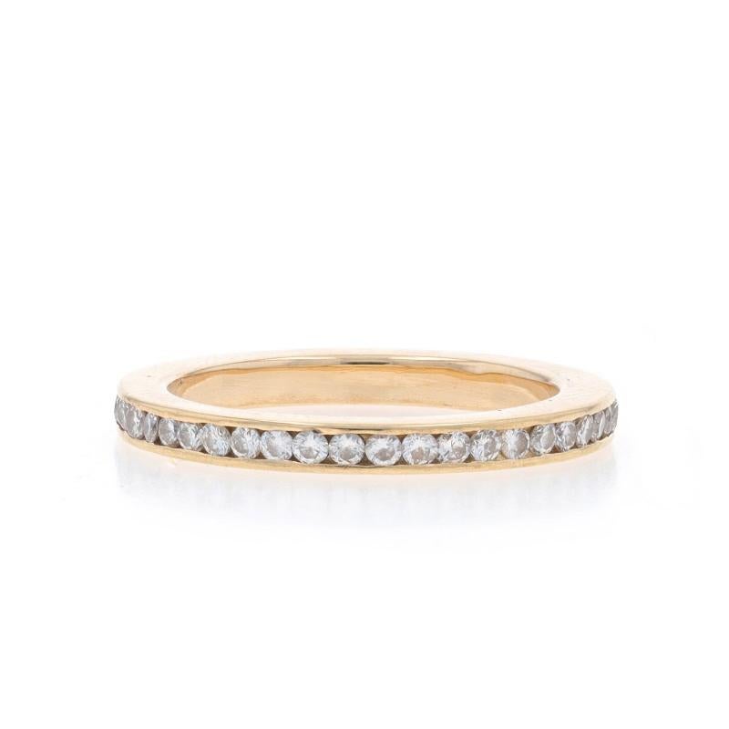 Alliance en or jaune avec diamant - 14k Round .44ctw Stack Ring Sz 4 1/2 Excellent état - En vente à Greensboro, NC