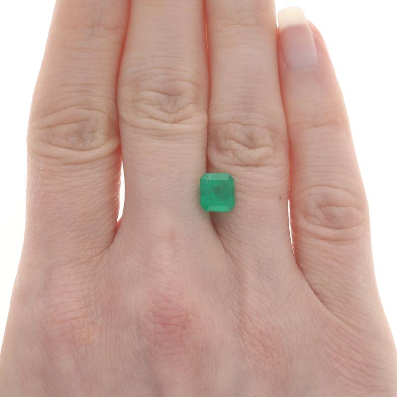 Emerald Cut Loose Emerald - Square Cut 1.79ct GIA Green Solitaire For Sale