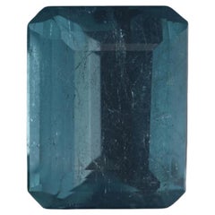 Loose Tourmaline - Emerald Cut 12.61ct GIA Green-Blue Solitaire