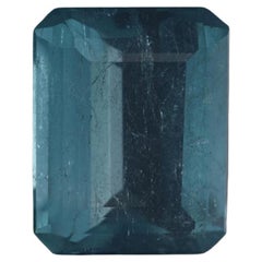 Turmalina Suelta - Corte Esmeralda 12,61ct GIA Solitario Verde-Azul