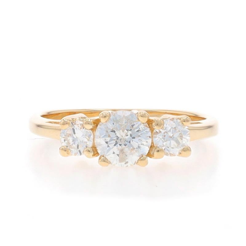 Taille : 7
Frais de taille : Up&Up 3 tailles pour $40 ou Down 1 1/2 tailles pour $30

Contenu du métal : Or jaune 14k

Informations sur les pierres

Diamant naturel
Carat(s) : .73ct
Coupe : Brillant rond
Couleur : H
Clarté : I1
Note sur la pierre :