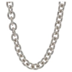 Tiffany & Co. Oval Link Necklace Cable Chain Necklace 18" - Sterling Silver 925