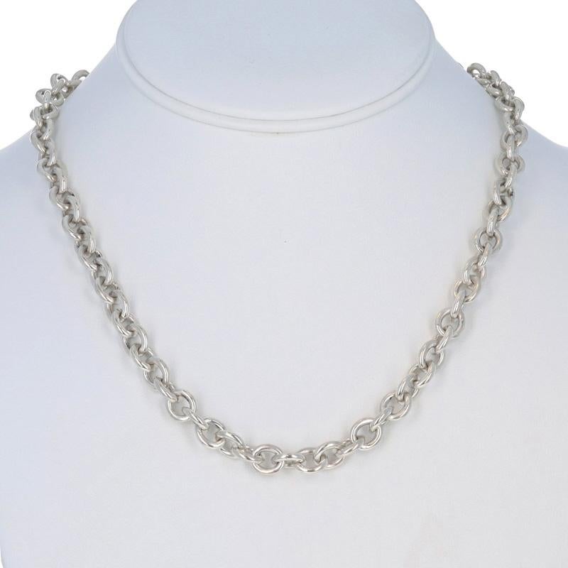 Tiffany & Co. Collier à maillons ovales Collier à chaîne en câble 18