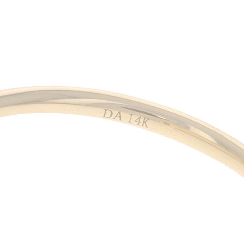 Bague en or jaune gravée d'un diamant - 14k Single .10ctw en vente 2