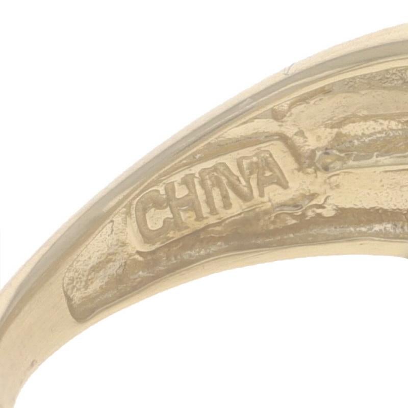 Gelbgold Diamant Cluster Bypass Band - 14k Runde Baguette 1,00ctw Ring im Angebot 1