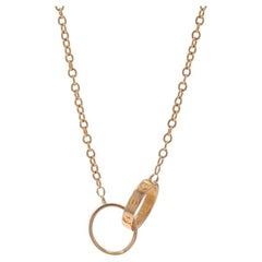 Cartier Interlocking Love Pendant Necklace 20" - Yellow Gold 18k