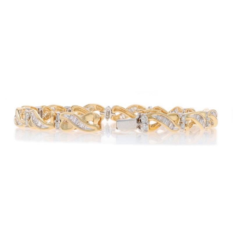 Donna Bracciale A Link in oro giallo 7