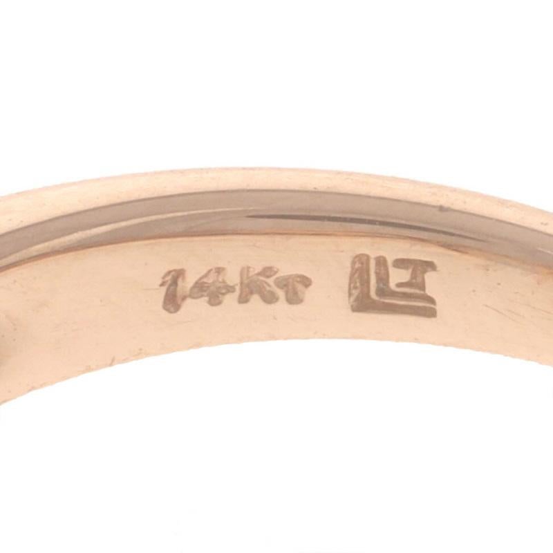 Anello di fidanzamento con diamanti in oro rosa - 14k Brilliante rotondo 1,55ctw in vendita 1