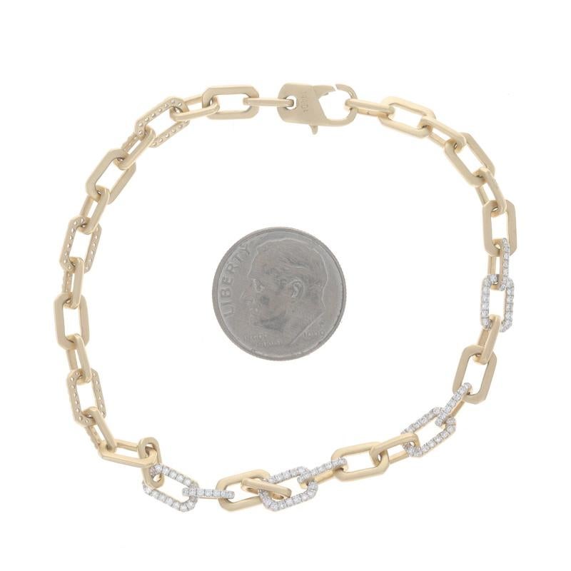 Donna Bracciale a catena con diamanti in oro giallo 7 1/4