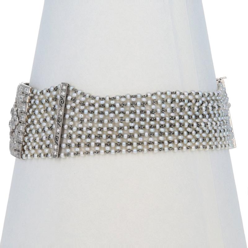Taglio antico europeo Collana Choker Station con diamanti Art Deco da 13